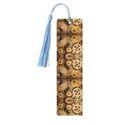 The Clocks Theme Gears Print Wooden Bookmark Bookmarks with Tassels Book Marks for Reading Hardcover Books Notebooks