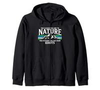 The Closer You Are To Nature... Fun Outdoors Hiking Camping Zip Hoodie