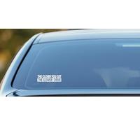 The Closer You Get The Slower I Drive Sticker, Decal for Cars, laptops etc. (Silver)