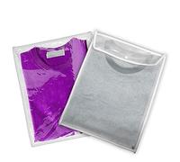 The Clothing Doctor Breathable Cashmere Sweater Storage Bag, Convenient Snap With Flap Closure, Clear Window For Easy Identification, 14.5"x18.4", Pack Of 6, White