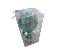 The Cloud Arcade Ltd Aqua Blue/Matt Baubles (10cm) - 2 Packs (4 x 10cm) - Christmas Bauble