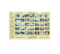 The Cloud Spotter's Guide Poster - Types of Clouds Identification Chart, Educational Weather Science Wall Art for Enthusiasts & Classrooms(Unframed,08x12inch(20x30cm))
