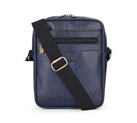 The Clownfish Fiona Series Faux Leather Messenger One Side Shoulder Bag and Sling Cross Body Travel Office Business Bag for Men and Women (Blue)