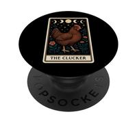 The Clucker Funny Chicken Farm Farmer Tarot Card PopSockets Adhesive PopGrip