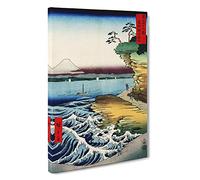 The Coast at Hota in Awa Province by Utagawa Hiroshige Canvas Print | Gallery Wrapped 30mm Frame Wall Art | 30x20 inches | Ready to Hang | Asian Seascape Picture | Living Room Bedroom Lounge Office
