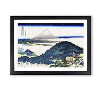 The Coast of Seven Leagues by Katsushika Hokusai Framed Print | A2 Black Framed Wall Art | Ready to Hang | Asian Beach Picture | Living Room Bedroom Lounge Office