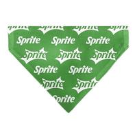 The Coca-Cola Company Pet Bandana Sprite Logo Repeat Green White Slip On Collar Bandana Only
