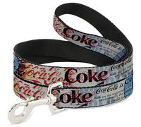 The Coca-Cola Company Pet Leash, Dog Leash, Coke is It Pop Art Collage Multi Color, 4 Feet Long 1.0 Inch Wide