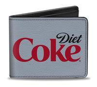 The Coca-Cola Company Wallet, Bifold, Diet Coke Logo Light Gray Black Red, Vegan Leather