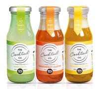 The Cocktail Co Summer Set Gift Pack of 3 - Pre Mixed and Ready to Drink Cocktail Mix - 1x Passionfruit Martini 1x Margarita 1x Solero Colada - Bottled at Riverbank Distillery - Just Add Ice