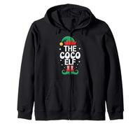 The Coco Elf Funny Christmas Matching Family Group Zip Hoodie