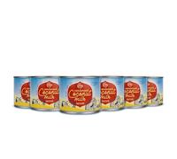 The Coconut Company Organic Condensed Coconut Milk, Mixed with Sugar to Make a Rich Sugary Cream, Use to add a sweet hit to desserts, or as a topping for cakes, 210g (Pack of 6)