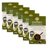 The Coconut Kitchen - Easy Thai Green Curry Paste, Thai Green Curry Kit, Sauce Sachets, Thai Style Spice blend Pack, Curry gifts for men, Thai 7 spice (6 x130g) - 6 Pack