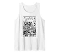 The Coder Programmer Tarot Card Skeleton Tank Top