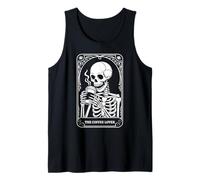 The Coffee Lover Tarot Card Skeleton Halloween Coffee Tank Top
