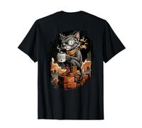 The coffee-loving Cat, Funny Cat Graphic T-Shirt