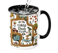 The Coffee Mug for Dad - 330 ml Mug with Car and Map Motif - Novelty Ceramic Coffee Mugs for Dads, Husbands, Men, Women, Children, Friends, Adults, Office and