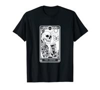 The Coffee Tarot Card Skeleton Coffee Lover But First Coffee T-Shirt