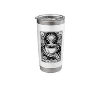 The Coffee Tarot Cards Skeleton Coffee Drinker Tarot Card Stainless Steel Insulated Tumbler