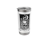 The Coffee Tarot Cards Skeleton Coffee Lover Caffeine Addict Stainless Steel Insulated Tumbler