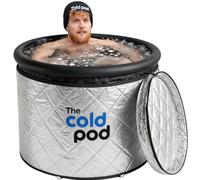 The Cold Pod Insulated Ice Bath Tub with Cover,320L Cold Plunge Tub Fully Wrapped by Silver Reflective Zip-Up Cover for Athletes and Fitness Enthusiasts, Suitable for Indoor and Outdoor Use
