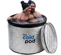 The Cold Pod Insulated Ice Bath Tub with Cover,440L Cold Plunge Tub Fully Wrapped by Silver Reflective Zip-Up Cover for Athletes and Fitness Enthusiasts, Suitable for Indoor and Outdoor Use
