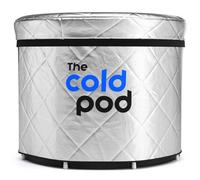 The Cold Pod XL Insulated Ice Bath Bundle,440L Cold Plunge Tub Fully Wrapped by Silver Reflective Zip-Up Cover