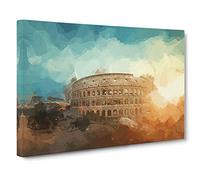 The Colisium in Rome Italy Canvas Print | Gallery Wrapped 30mm Frame Wall Art | 30x20 inches | Ready to Hang | Abstract Picture | Living Room Bedroom Lounge Office