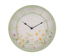 Country Living - Sage Floral Outdoor Clock - Indoor & Garden Homeware and Gifting - Spring / Countryside Theme Home Decor - Designed for Outside Use - Height: 25cm x Width: 25cm