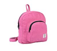 THE COLLECTION ROYAL Himalayan Hemp and Cotton Boho Bohemian Hippie Bag Purse Eco Friendly Mini Solid Backpack, Pink, Mini, Mini Backpacks