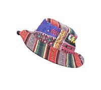 THE COLLECTION ROYAL Hippie Patch Boho Hippy Rave Festival Gear Cotton Bucket Hat for Men and Women, Multicolored, One Size