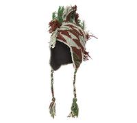 The Collection Royal Mohawk Woolen Lined Beanie Ear Flap Hat - Green - One Size
