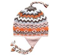 THE COLLECTION ROYAL Woolen and Fleece Lined Knitted Winter Sherpa String Ear Flap Beanie Hat for Women, Brown, One Size