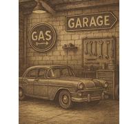 The Collector’s Garage Notebook - Composition Notebook College Ruled: The Collector’s Garage | Vintage Cars & Mechanic Workshop Style: ADHD, Journaling, School, College, Office