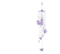 The Color-changing Solar Wind Chime Lamp Is Waterproof For Outdoor Use(No light Purple)