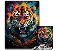 The Colorful And Psychedelic King of Beasts Jigsaw Puzzle 1000 Pieces Jigsaw Puzzles for Adults Fun at Home Activities Birthday Present Travel Gifts 1000 PCS(75x50cm)