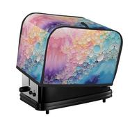 The Colorful Blue Marble toaster cover is suitable for 2 small toaster covers with wide slots and comes with a storage pocket to meet diverse baking needs.