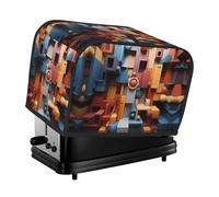 The Colorful Cube Space toaster cover is suitable for 2 small toaster covers with wide slots and comes with a storage pocket to meet diverse baking needs.