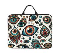 The-Colorful-Evil-Eye 14-Inch Laptop Case, Portable Laptop Computer Sleeve With Zipper Closure
