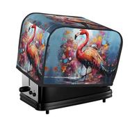 The Colorful Flamingos toaster cover is suitable for 2 small toaster covers with wide slots and comes with a storage pocket to meet diverse baking needs.