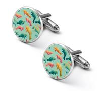 The Colorful Manatees Alloy Cufflinks Men's Classic Cuff Link Fashion Shirt Accessories for Business Party Wedding 2.0cm