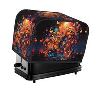 The Colorful Music Notes toaster cover is suitable for 2 small toaster covers with wide slots and comes with a storage pocket to meet diverse baking needs.