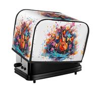 The Colorful Note Guitar toaster cover is suitable for 2 small toaster covers with wide slots and comes with a storage pocket to meet diverse baking needs.