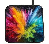 The Colorful Pigments Exploded Sitting Pad Foldable Seat Cushion Waterproof Lightweight Camping Seat Mat With Hook For Hiking Stadium Airplane, Sitting Pad