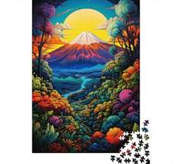 The Colorful Psychedelia of Bic Island Puzzle Toy Educational Game Premium Cardboard Jigsaw Puzzle for Adult Children 1000pcs (38x26cm)