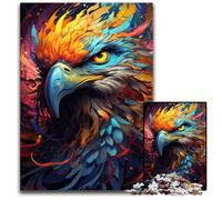 The Colorful Psychedelia of Bird Warriors 1000-Piece Jigsaw Puzzle Impossible Jigsaw Puzzles for Adults High-Difficulty Brain Teaser for Teenagers 1000 PCS(75x50cm)