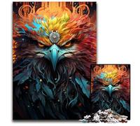 The Colorful Psychedelia of Bird Warriors 1000 Piece Jigsaw Puzzle Wooden Jigsaw Puzzles for Home Decor Ideal Christmas & New Year Gift for Teenagers 1000 PCS(75x50cm)