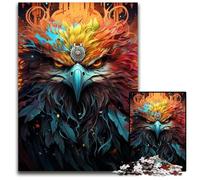 The Colorful Psychedelia of Bird Warriors Jigsaws 1000 Pieces for Adults Challenging Puzzles Challenging DIY Brain Teaser Perfect Family Game Or Decorative Gift 1000 PCS(38x26cm)