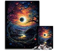 The Colorful Psychedelia of Black Hole Dawn Jigsaw Puzzles 1000 Pieces for AdultsPaper Jigsaw Puzzles Brain Challenge Gift Educational Activity for Teenagers 1000 PCS(38x26cm)