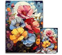 The Colorful Psychedelia of Cistus 1000 Piece Jigsaw Paper Jigsaw Puzzles Challenging Brain Teaser for Teenagers Family Game Night Fun 1000 PCS(38x26cm)